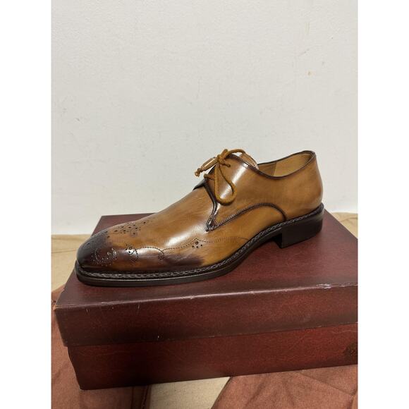 Mezlan Shoes Mens Size 10 Tan Soprano 5070 Leather Brogue Medallion Lace Up main image 10